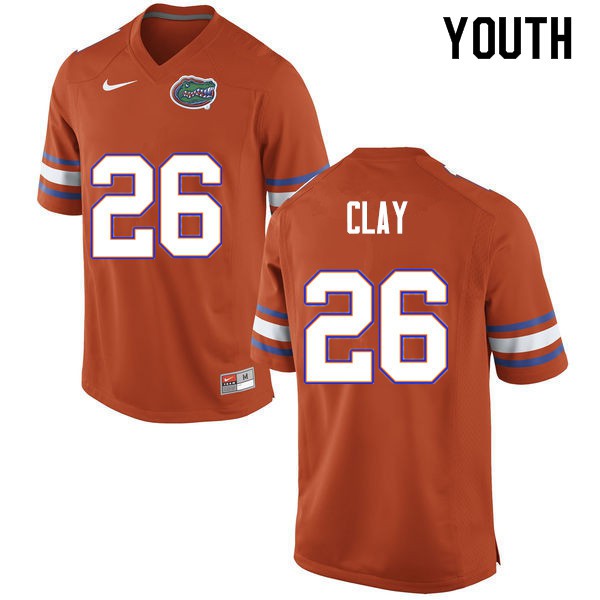 Youth #26 Robert Clay Florida Gators College Football Jerseys Orange